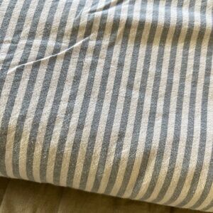 Striped Light Blue and White Duvet Cover KRONBORG SHEILA 100% cotton